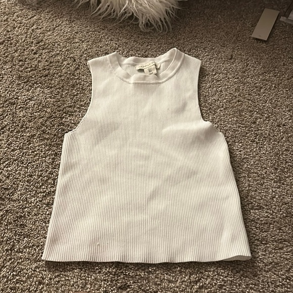 white cropped shirt from happily grey in a size large - Picture 1 of 1